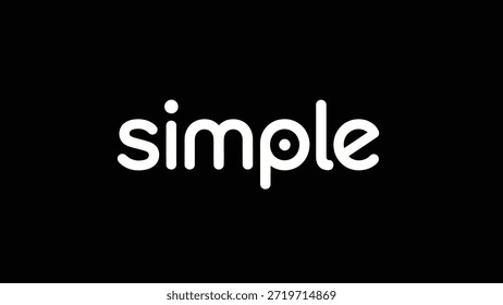 Una palabra en blanco y atrevido 'simple' se destaca sobre un fondo negro. La tipografía es limpia y moderna, enfatizando la claridad y la franqueza.