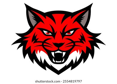 Bold Wildcat Mascot Logo Vector with Fierce Expression

