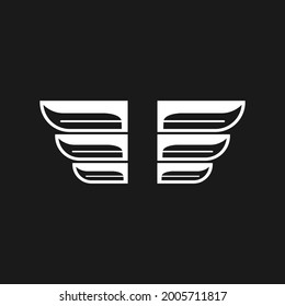 Bold Wings Icon Logo Template Design Vector suitable for logo military, outdoor, badge, emblem, and other