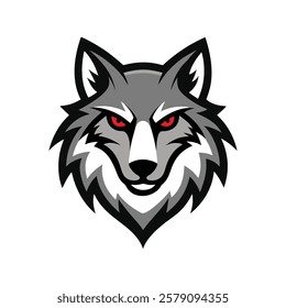 Bold Wolf Head Mascot Logo Design