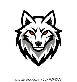 Bold Wolf Head Mascot Logo Design