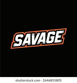 Palavra em negrito "SELVAGEM" em letras brancas, delineadas em laranja e branco, contra um fundo preto.