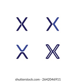 Bold X Letter Vector Logo Template for Modern Business and Company Identity
