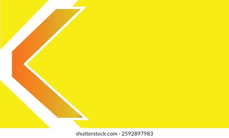 Bold Yellow Background With Chevron Graphic Design Element