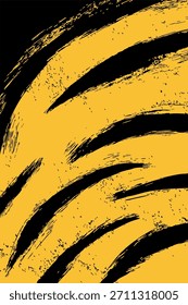 Vector abstracto amarillo y negro con pinceladas expresivas. Perfecto para carteles, empaques o fondos de diseño moderno.