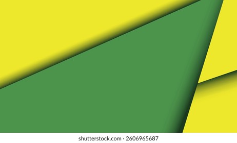 A bold yellow and green papercut background with smooth layered lines. Perfect for branding, web, social media, and prints. Scalable vector with modern abstract texture for creative projects