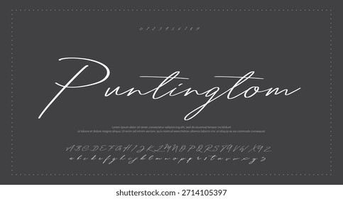 Una fuente manuscrita atrevida pero elegante que captura un estilo de firma realista, ideal para logotipos personales y papelería. 