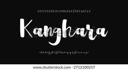 A bold yet graceful script font featuring strong contrast and confident handcrafted curves.