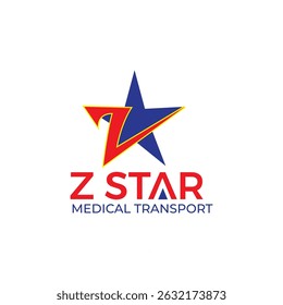 Bold Z Star logo featuring a dynamic letter “Z” merged with a sharp star icon, perfect for sports teams, fashion brands, or tech companies aiming for a modern and powerful identity.
