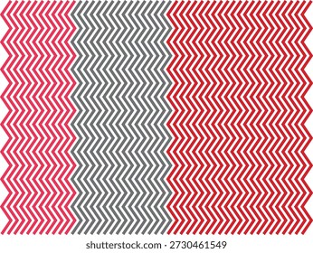 A bold zigzag motif in red and black dots creates a dynamic, modern background suitable for graphics, textiles, and branding. High-contrast pattern adds energy, rhythm, and contemporary flair.