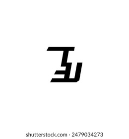 boldand cool concept TU esport monogram initial letter sporty style