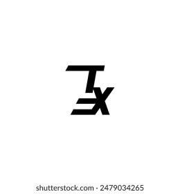 boldand cool concept TX esport monogram initial letter sporty style