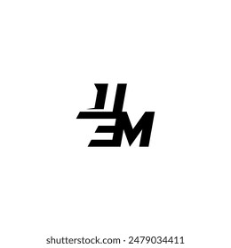 boldand cool concept UM esport monogram initial letter sporty style