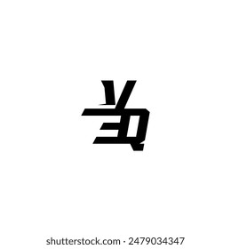 boldand cool concept VQ esport monogram initial letter sporty style
