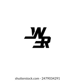boldand cool concept WR esport monogram initial letter sporty style