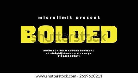 Bolded: A modern bold font with strong urban vibes. Perfect for tech branding, movie posters, digital designs, and logos. Ultra-weight alphabet collection crafted for maximum impact.