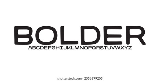 Bolder, Futuristic modern techno sci fi bold display stencil font, abstract geometric clean monospaced letter set

