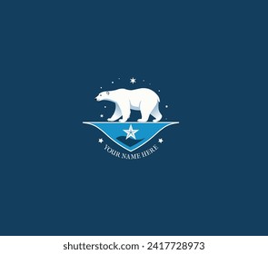 Boldly display your heritage with this noble coat of arms logo featuring a formidable polar bear. Majestic and fierce, the arctic beast towers on paws raised in strength.