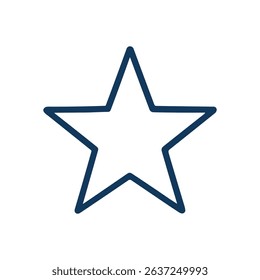 Boldly outlined star with soft edges illustration design element