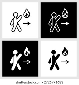 Boldness Icon with Black and White Background