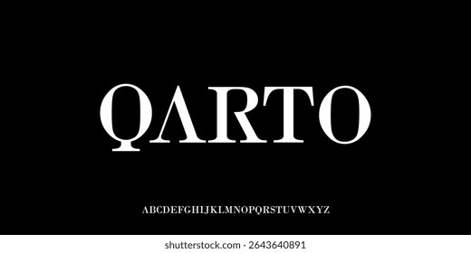 A bold-thin contrast style alphabet font vector illustration that exudes an elegant and classy feel. Suitable for use in luxury branding designs, magazine editorials, and creative projects.