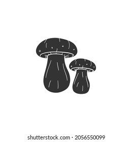 Boletus Fragans Icon Silhouette Illustration. Mushroom Vector Graphic Pictogram Symbol Clip Art. Doodle Sketch Black Sign.