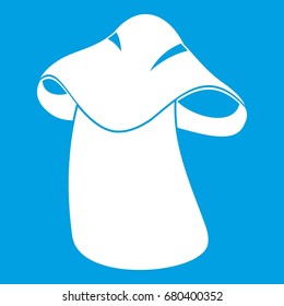 Boletus icon white isolated on blue background vector illustration