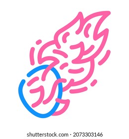 bolide burning color icon vector. bolide burning sign. isolated symbol illustration