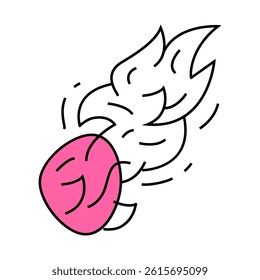 bolide burning line icon vector. bolide burning sign. isolated symbol illustration
