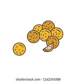 Bolinhas icon. Cartoon bolinhas vector icon for web design isolated on white background