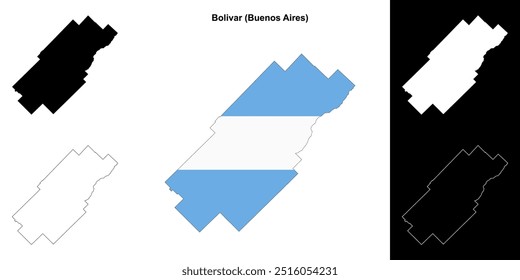 Conjunto de mapas do departamento de Bolívar (Buenos Aires)