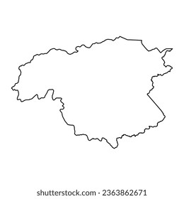 Bolivar state map, administrative division of Venezuela.