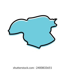 Bolivar state of Venezuela vector map design.