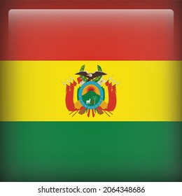 Bolivia 3D Rounded Country Flag Icon