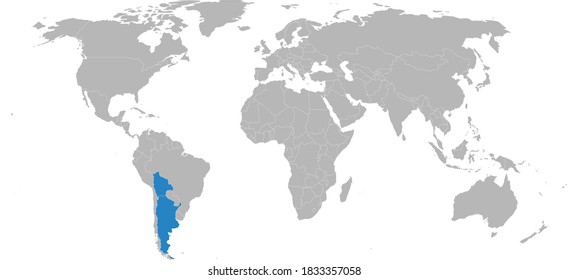 Bolivia, países argentinos aislados en el mapa mundial. Conceptos de negocio y antecedentes geográficos.