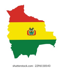 Bolivia is a country in central South America, with a varied terrain spanning Andes Mountains, the Atacama Desert and Amazon Basin rainforest vector illustration