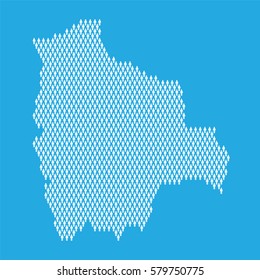 Bolivia country map made up of people icons. Population concept