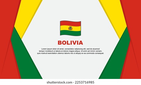 Bolivia Flag Abstract Background Design Template. Bolivia Independence Day Banner Cartoon Vector Illustration. Bolivia Background