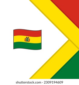 Bolivia Flag Abstract Background Design Template. Bolivia Independence Day Banner Social Media Post. Bolivia Cartoon