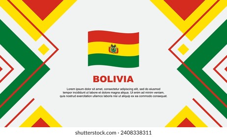Bolivia Flag Abstract Background Design Template. Bolivia Independence Day Banner Wallpaper Vector Illustration. Bolivia Illustration
