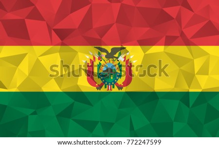 Bolivia flag. Abstract Polygon Geometric Shape Background. Vector eps10.