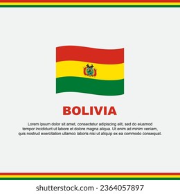 Bolivia Flag Background Design Template. Bolivia Independence Day Banner Social Media Post. Bolivia Design