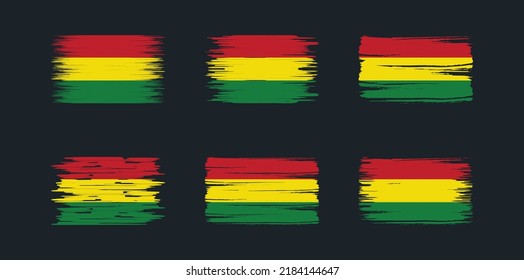 Bolivia Flag Brush Collection. National Flag