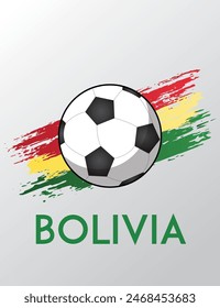 Bolivia Flag with Brush Effect for Soccer Theme