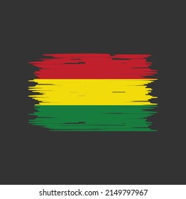 Bolivia Flag Brush. National Flag