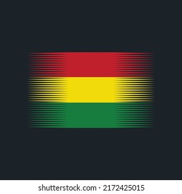 Bolivia Flag Brush. National Flag