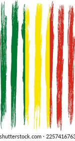 Bolivia flag with brush paint textured isolated  on png or transparent background