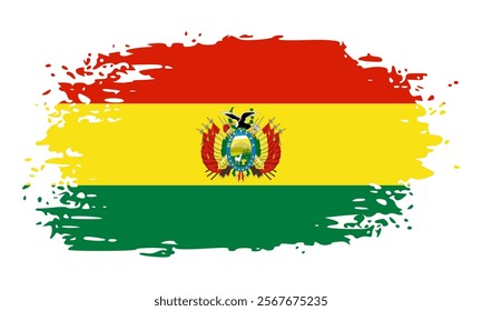 bolivia flag brush stroke. banner vector illustration. Vector illustration