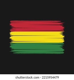 Pintura de pincel de bandera de Bolivia