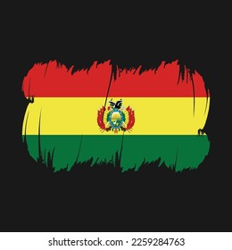 Bolivia Flag Brush Strokes Vector